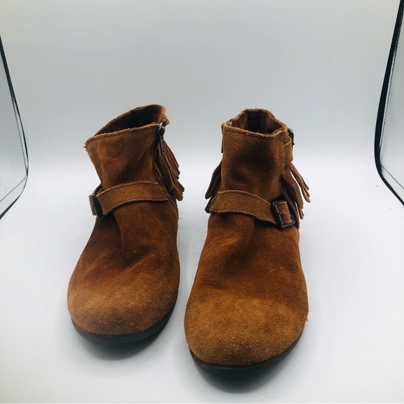 Manitonka ankle boots‎ with fringe brown suede size 8.5 inner zipper - Picture 8 of 10